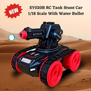 SY020B RC Tank Stunt Car 1/18 With Water Bullet / Mainan RC Tank Anak