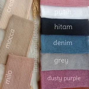 bandana ciput rajut premium 1 warna