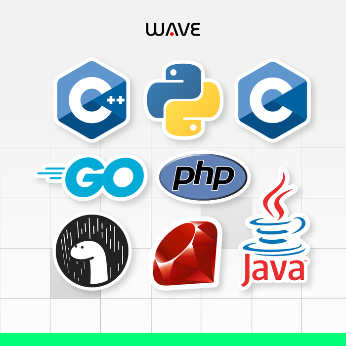 Jual Cutting Sticker IT Programming Waterproof - C++, Java, PHP,Deno ...