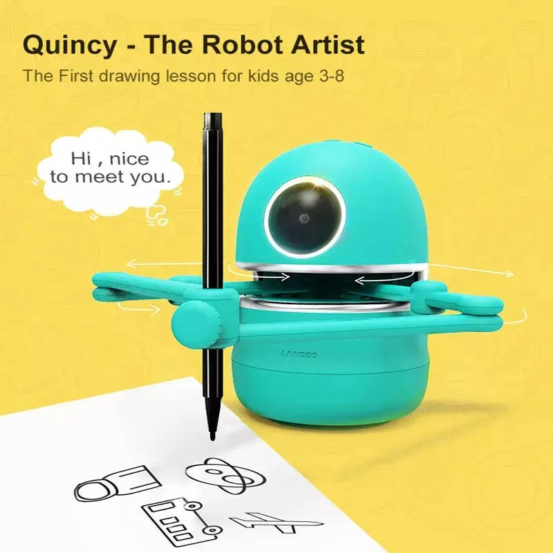 Quincy Smart Robot Drawing Spelling Artist 0