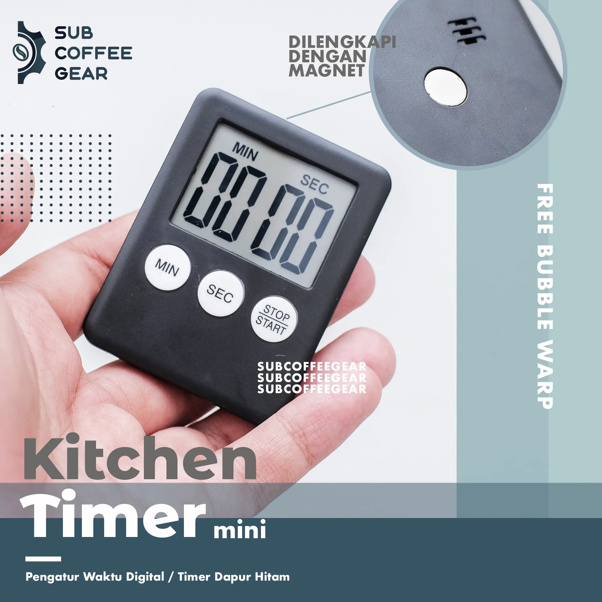 Timer Masak Timer Dapur Timer Brewing Kopi Alarm Waktu Stopwatch