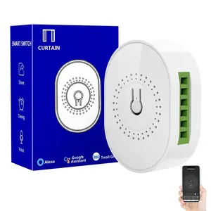 SMATRUL Remote Tirai Jendela Tuya Mini Smart Life WiFi RF433 Blind Curtain Switch Module Electric Roller Shutter Rolling Motor Window Smart Home | 2.022.0199 | TMWC02-W1