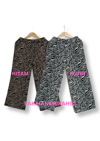 Gambar Celana Kulot Motif Zebra/Celana Kulot Highwaist Wanita/Celana panjang - Putih dari PAKAIANMURAH92 Kota Administrasi Jakarta Timur 1 Tokopedia