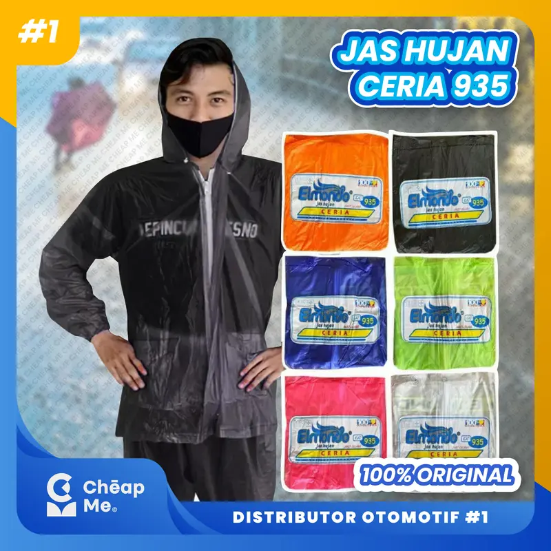 JAS HUJAN Setelan Jaket Celana Merk Elmondo Ceria 935 0