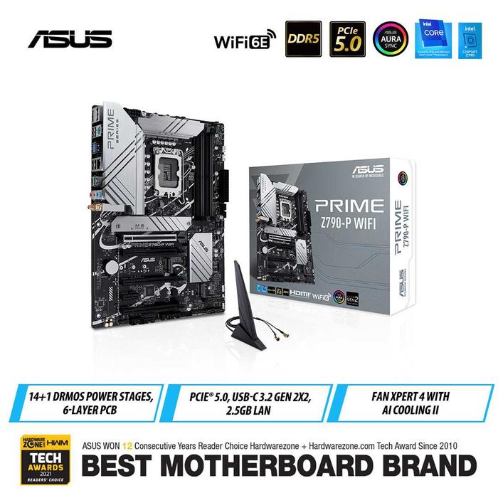 Gambar ASUS PRIME Z790-P WIFI-CSM Intel Z790 LGA 1700 ATX Motherboard dari ASUS COMPONENT Kota Administrasi Jakarta Pusat Tokopedia