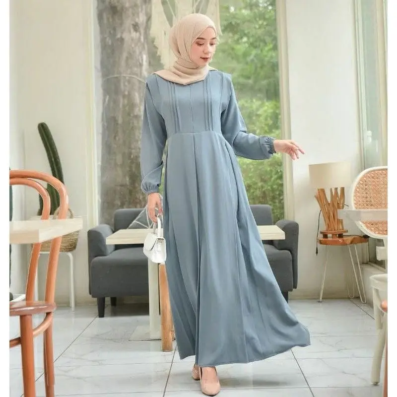 Baju Gamis Wanita Terbaru Dress Remaja Muslim Kekinian Busui Bagus 0