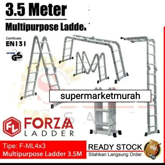 Tangga Lipat Alumunium Multipurpose Forza 3.5 Meter 3,5 Meter