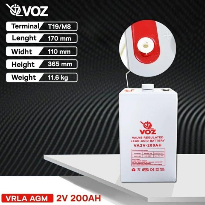 Gambar VOZ 2V 200AH VA2V-200Ah Battery VRLA 2Volt dari Innovatech Official Kota Administrasi Jakarta Pusat Tokopedia