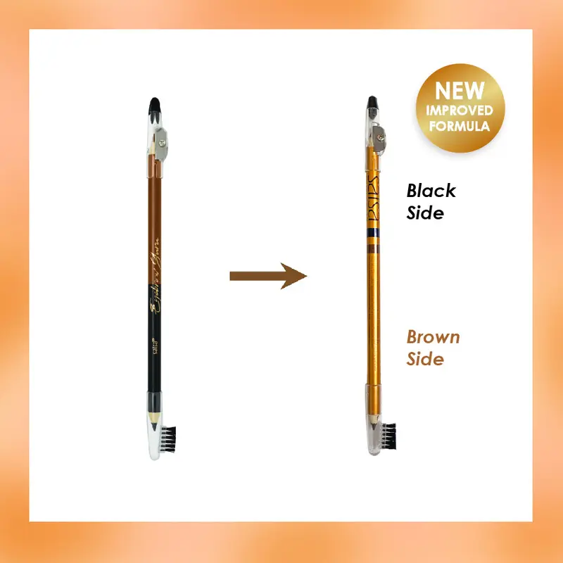 SALSA Eyebrow Pencil - 4in1 Black & Brown Pensil Alis Tahan Lama Serut 3