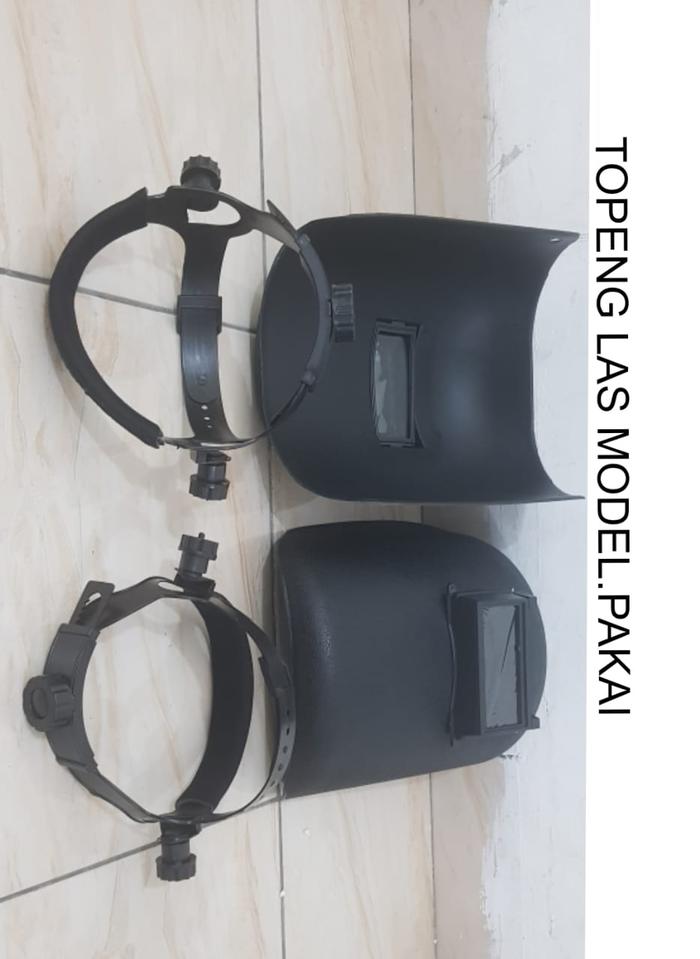 Gambar TOPENG LAP KEDOK LAS PAKAI MODEL TOPI SETELAN PUTAR dari Evanteknik Kota Medan Tokopedia