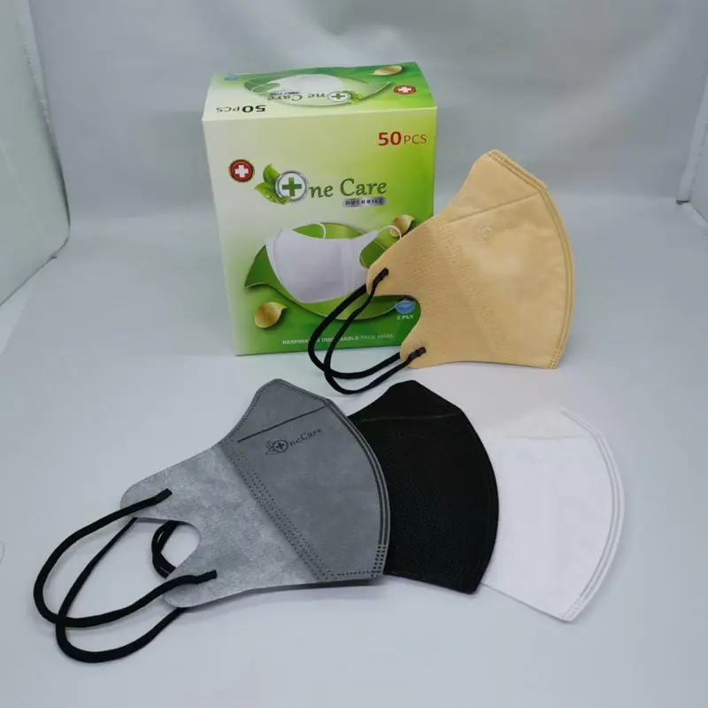 READY MASKER DUCKBILL GARIS ONECARE HITAM PUTIH ONE CARE FACE MASK 1