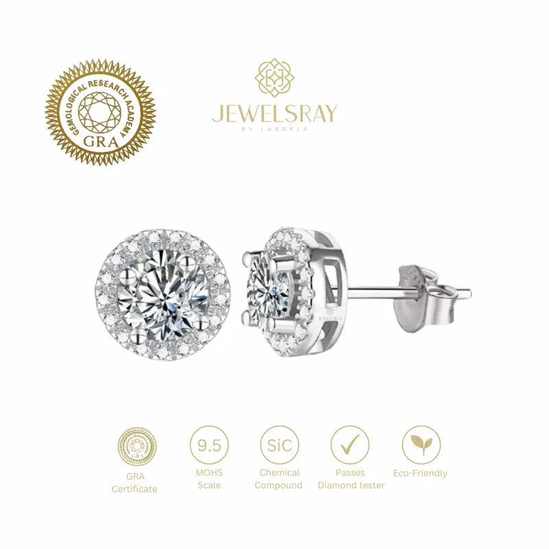 JewelsRay by Luxoela - Hermione Earrings (Moissanite) 3