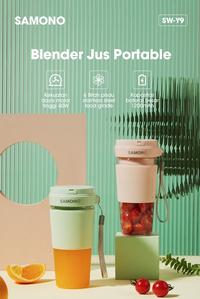 Gambar Samono Portable USB Juicer 350ML SW-Y9 Blender Mini 6 Pisau - SWY9 - Merah Muda dari amac electronic store Kota Tangerang 3 Tokopedia