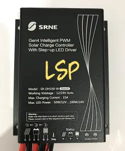 SRNE Solar Charge Controller SR-DH100-W R 15A SR-DH-Li Auto 12V/24V