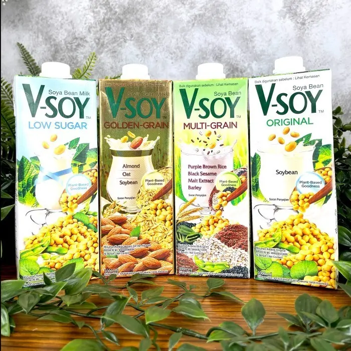 Vsoy Susu Kedelai Multi Grain / Original | V-soy Soya Milk UHT 1 liter