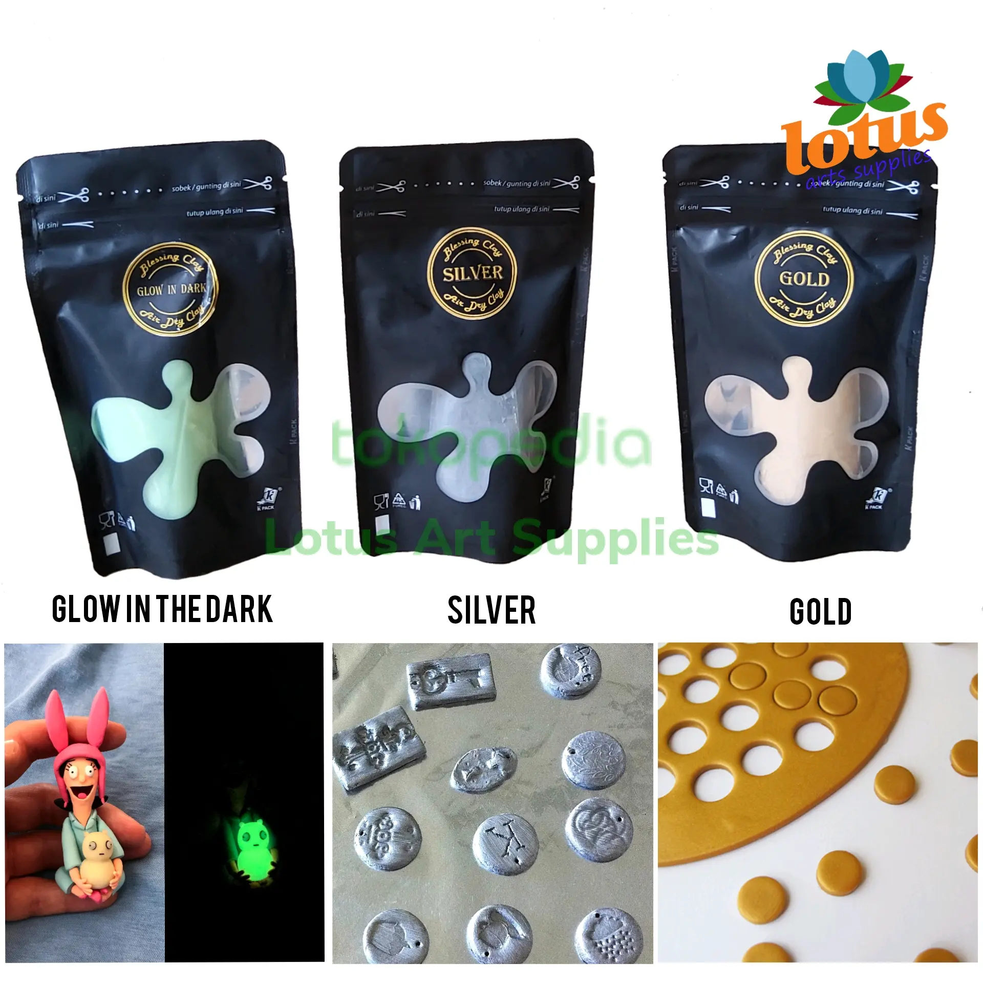 Special Color Light Air Dry Blessing Clay Resin Porceline 50gr