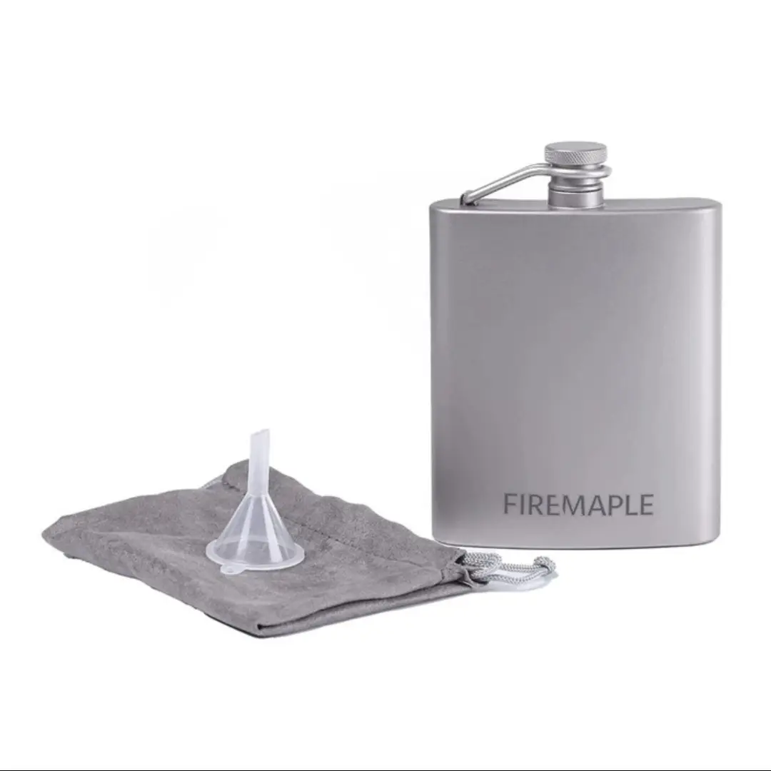 Botol Whiskey Firemaple Bacchus Hip Flask Titanium 200ml