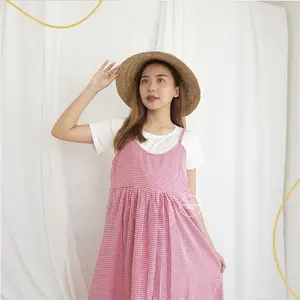 MamaHamil Dress Hamil Menyusui Overall 2 in 1 Cantik - DRO 1013