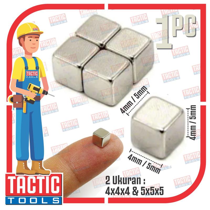 Magnet Strong Neodymium Petak Kotak 5x5x5mm 0