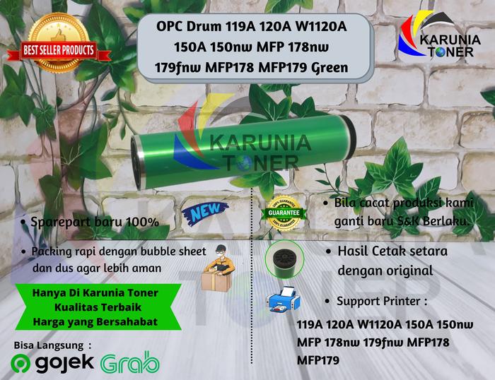 Gambar OPC Drum 119A 120A W1120A 150A 150nw MFP 178nw 179fnw MFP178 MFP179 dari KARUNIA TONER Kota Surabaya Tokopedia