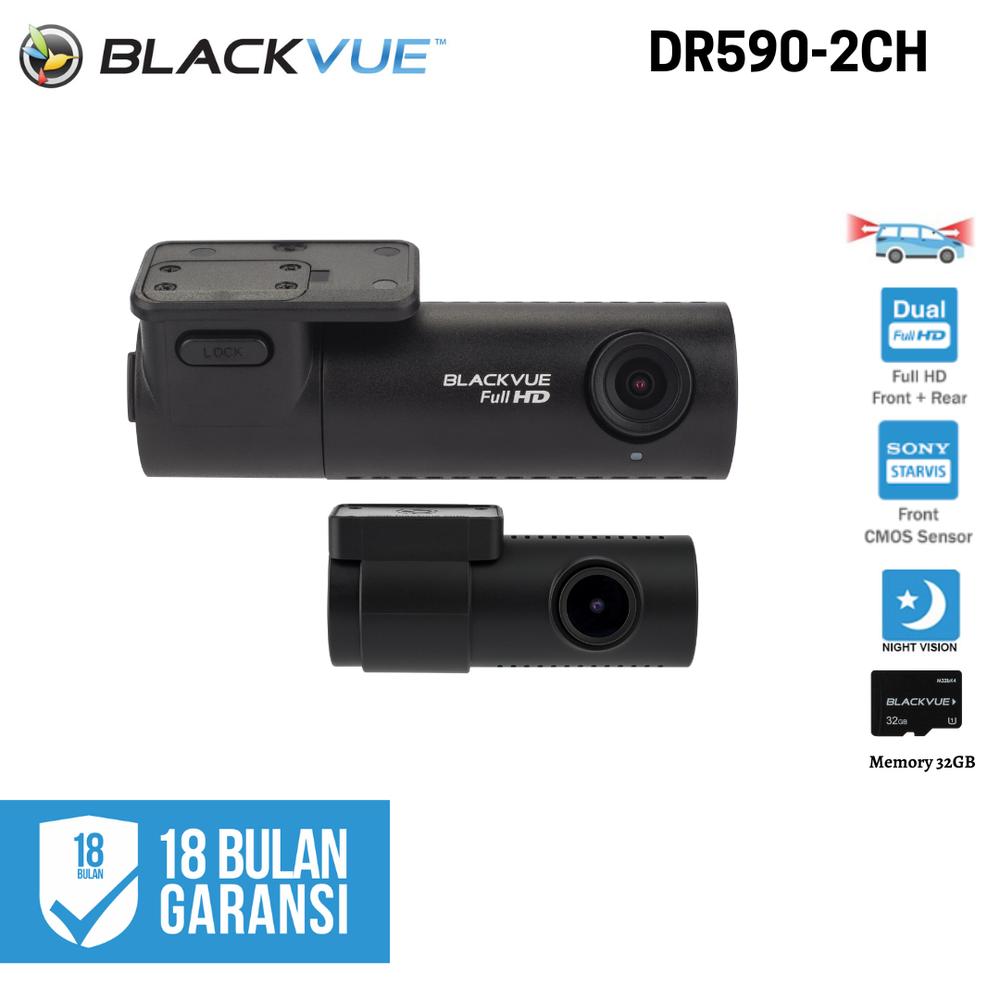 Blackvue Dashcam DR590 2CH Free 16GB, 2 Kamera Mobil FullHD das