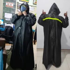 Jas Hujan Gamis Wanita Pria Big Size Model Terbaru Ld 140 Hitam