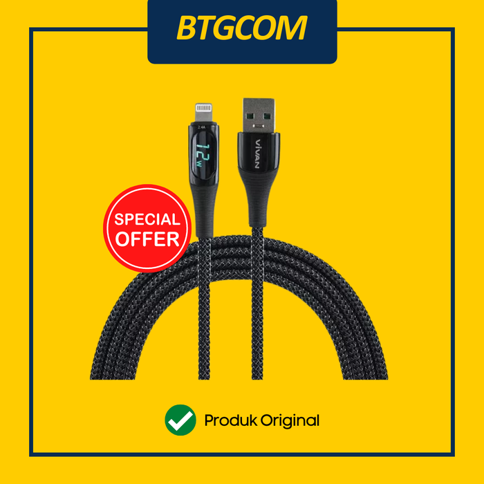 Gambar KABEL DATA IPHONE VIVAN VIL100 USB TO LIGHTNING FAST CHARGING DIGITAL dari btgcom Kota Denpasar Tokopedia