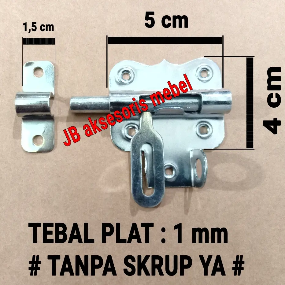 GRENDEL OPERPAL OVERVAL OVERPAL 2" (2 IN INCH) SILVER CHROME Merk KZK / KUNCI SELOT SLOT + CANTOLAN CANTELAN CENTELAN GEMBOK 5 cm GALVANIS Merk KZK