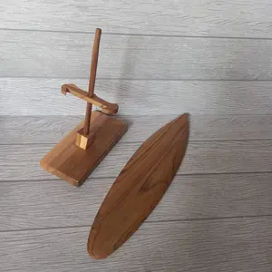 Miniatur Papan Surfing dan Stand Kayu Jati