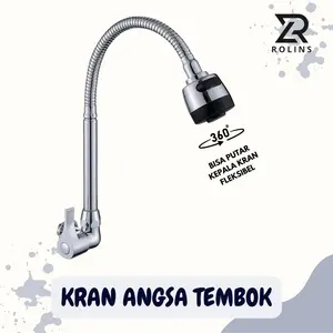 TERMURAH Kran Angsa Fleksibel Cuci Piring Keran Sink Stainless Chrome