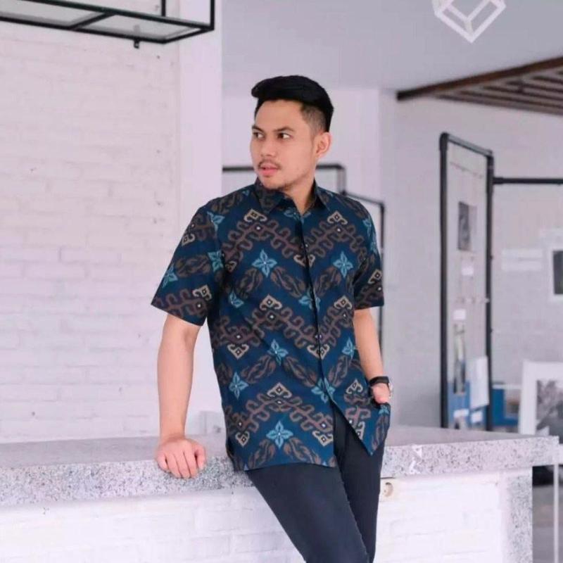 Baju batik pria hem batik M L XL XXL 5L 6XL bigsize jumbo pria 1