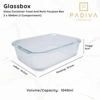 Gambar Padiva 1040ml Aqua (2pcs) Crystal Glassbox 1 compartment (GBC1040SA) dari Smile Ever After Kota Administrasi Jakarta Selatan 4 Tokopedia