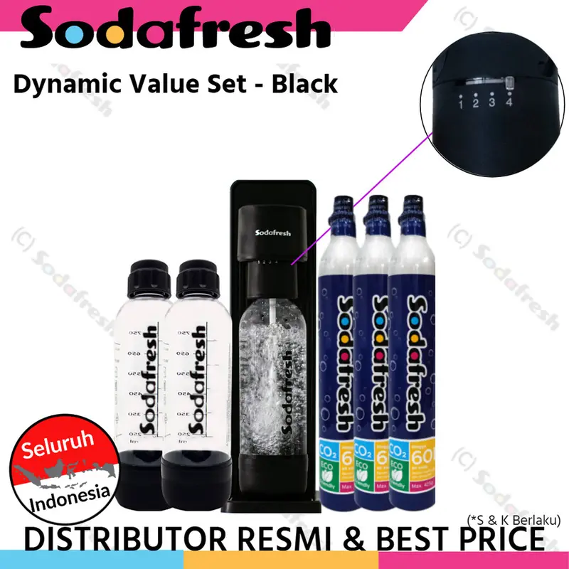 Soda Maker - Dynamic - Value Set - Black (By Sodafresh) 1