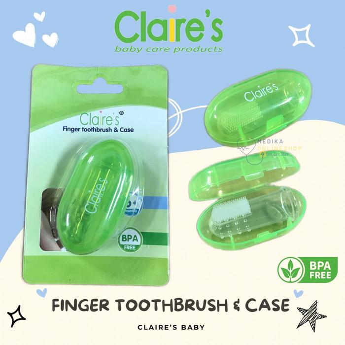 Gambar Finger Toothbrush With Case / Sikat Lidah Bayi - Claire's dari Medika Onlineshop Kota Medan Tokopedia