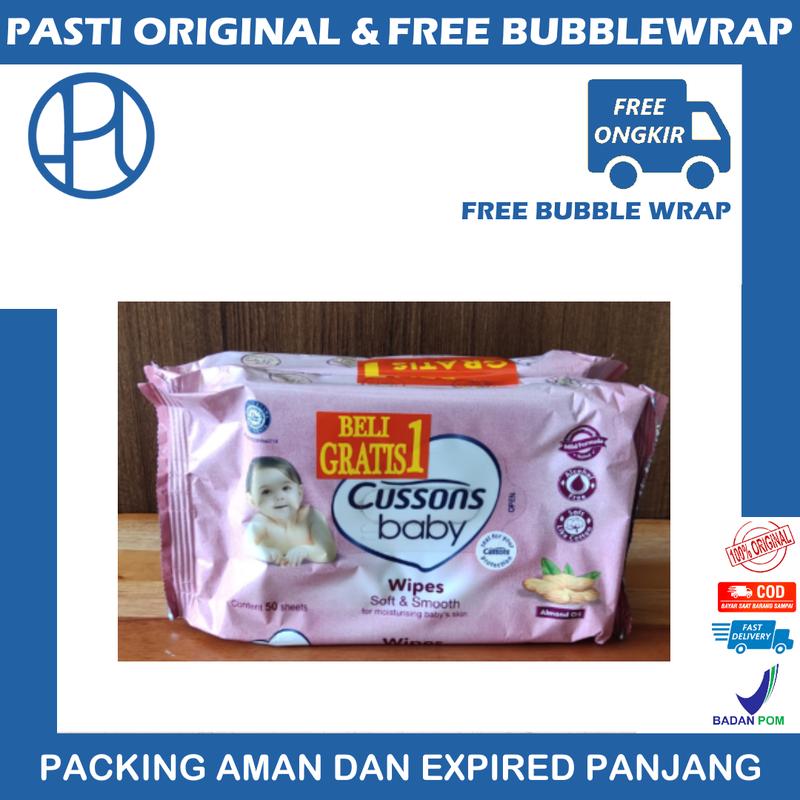 BELI 1 GRATIS 1 CUSSONS BABY WIPES 50 + 50 TISU TISSUE BASAH 2