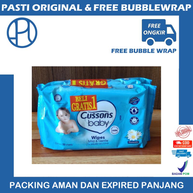 BELI 1 GRATIS 1 CUSSONS BABY WIPES 50 + 50 TISU TISSUE BASAH 0