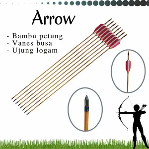 Arrow Anak Panah Bambu Petung Vanes Spon Outdoor