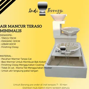 INDI TERAZZO AIR MANCUR CASCADE TERASO MARMER MINIMALIS TERBAIK