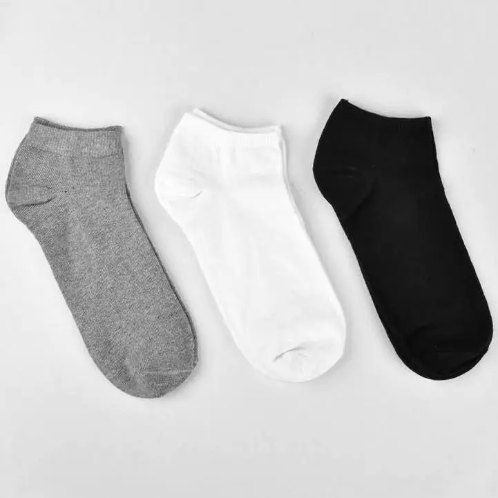 Kaos Kaki Polos Pria Wanita Unisex di bawah Mata Kaki Pendek Semata Katun