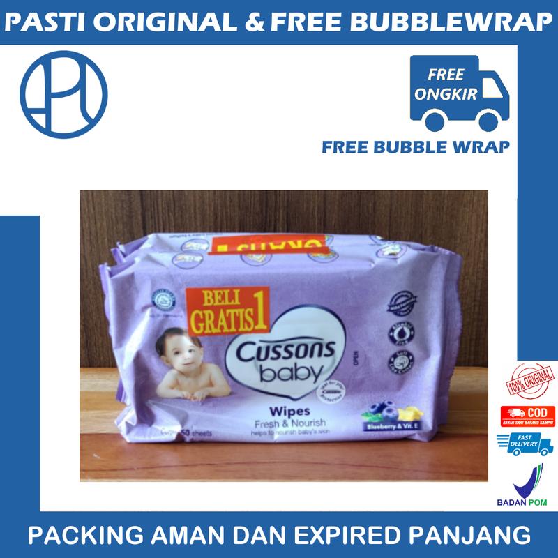 BELI 1 GRATIS 1 CUSSONS BABY WIPES 50 + 50 TISU TISSUE BASAH 3