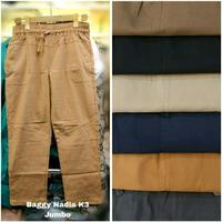 Gambar CELANA PANJANG WANITA BAGGY NADIA K3 JUMBO TEBAL STRETCH SIMPLE ME dari GLORYFASHIONPGS Kota Surabaya 3 Tokopedia