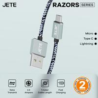 Gambar JETE Kabel Data Kabel Charger Micro 2.4A 100Cm Jete Razors dari Doran Gadget Official Kab. Sidoarjo 1 Tokopedia