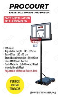 Gambar Tiang Ring Basket / Basketball Board Stand PROCOURT S003 - ORIGINAL dari DNA Sport & Music Kota Administrasi Jakarta Utara 1 Tokopedia
