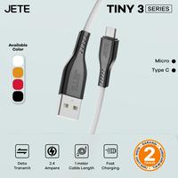Gambar Kabel Data Micro USB JETE TINY 3 2.4A Fast Charging - Original - Black dari Doran Gadget Official Kota Administrasi Jakarta Pusat 1 Tokopedia