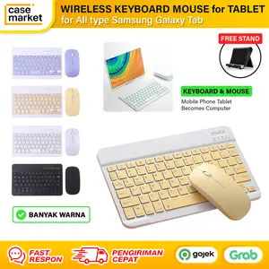 PELINDUNG / COVER for Samsung Tab A9 A8 S6 Lite S9 FE Wireless Keyboard Mouse Tablet Stand