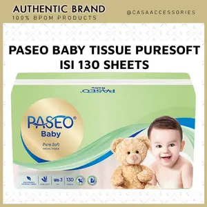 Paseo Baby Tissue Pure Soft 130 sheets (3 ply) / Paseo Tissu Tisu Bayi