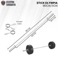 Gambar Stick olympia 180/5cm BM-A190/STICKBAR180/5CM STICKBAR180/5CM| Barbell Olympic| Chrome| Gym| Fitness dari Ototpro Surabaya Kota Surabaya 4 Tokopedia