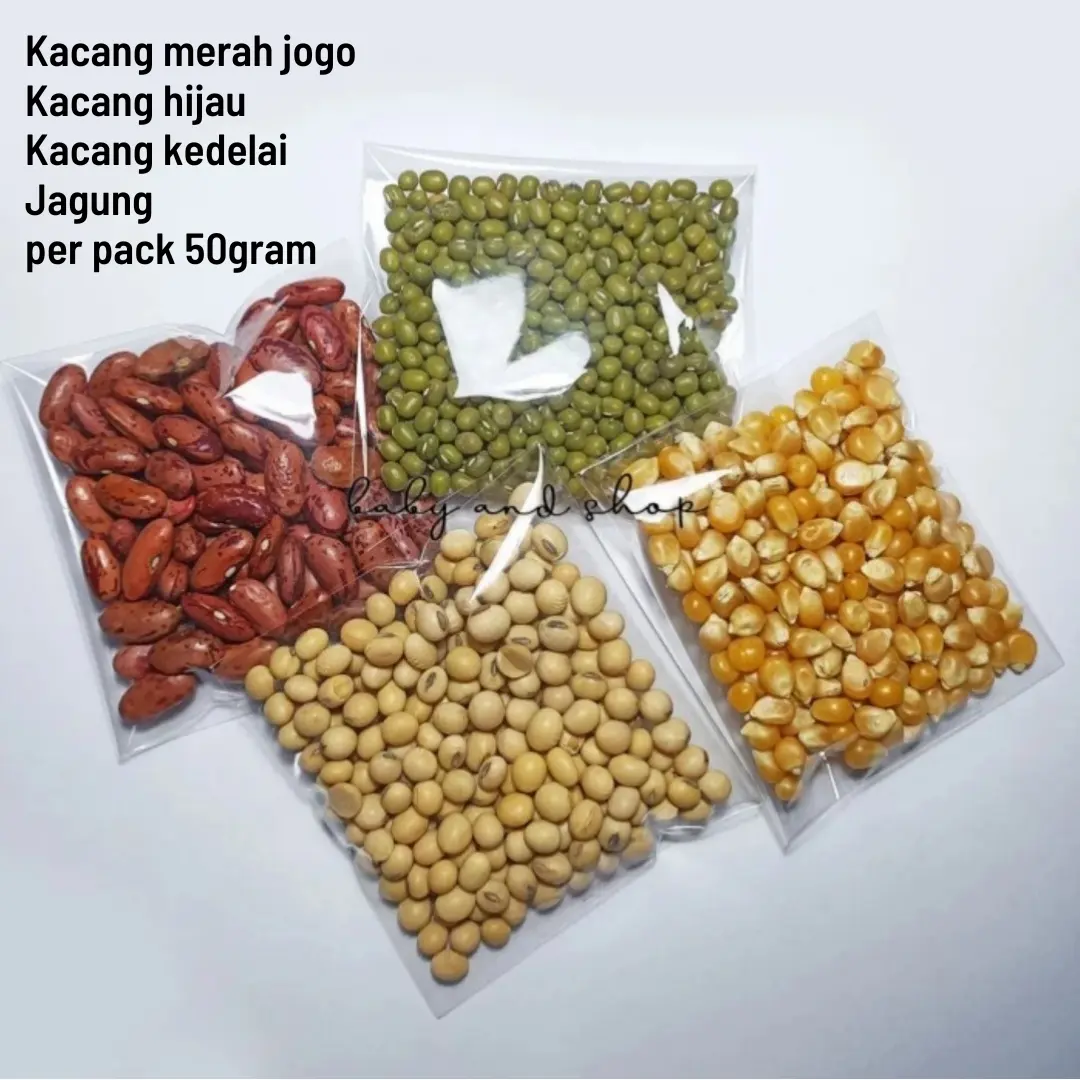 paket bahan kolase prakarya biji bijian kerajinan tangan DIY craft