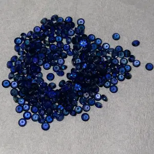 Natural Batu Sapphire Blue Royal Safir 2mm Round Cut Tabur Permata ORI