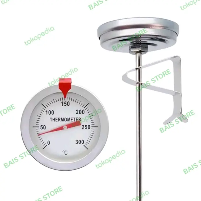 THERMOMETER MASAK 30CM TERMOMETER SUHU 400 DERAJAT ANALOG STAINLESS Steel Dapur Roti